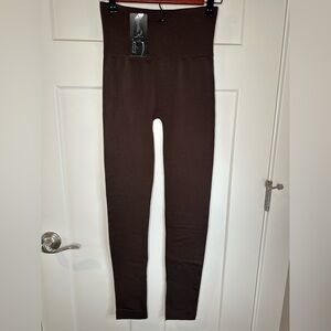 Sofra Brown‎ High-Waist Seamless Leggings – Free Size – NWT